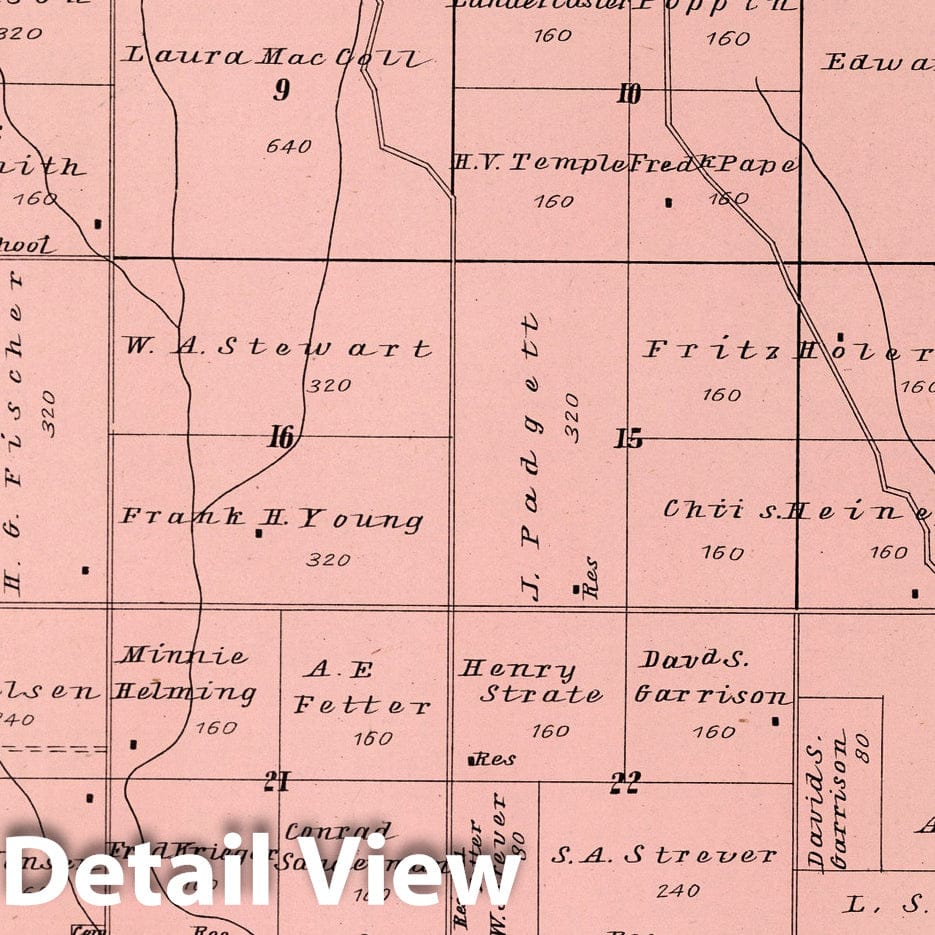 Township 11 N, Range XXII W, Dawson County, Nebraska - 1904 Atlas Plate Print