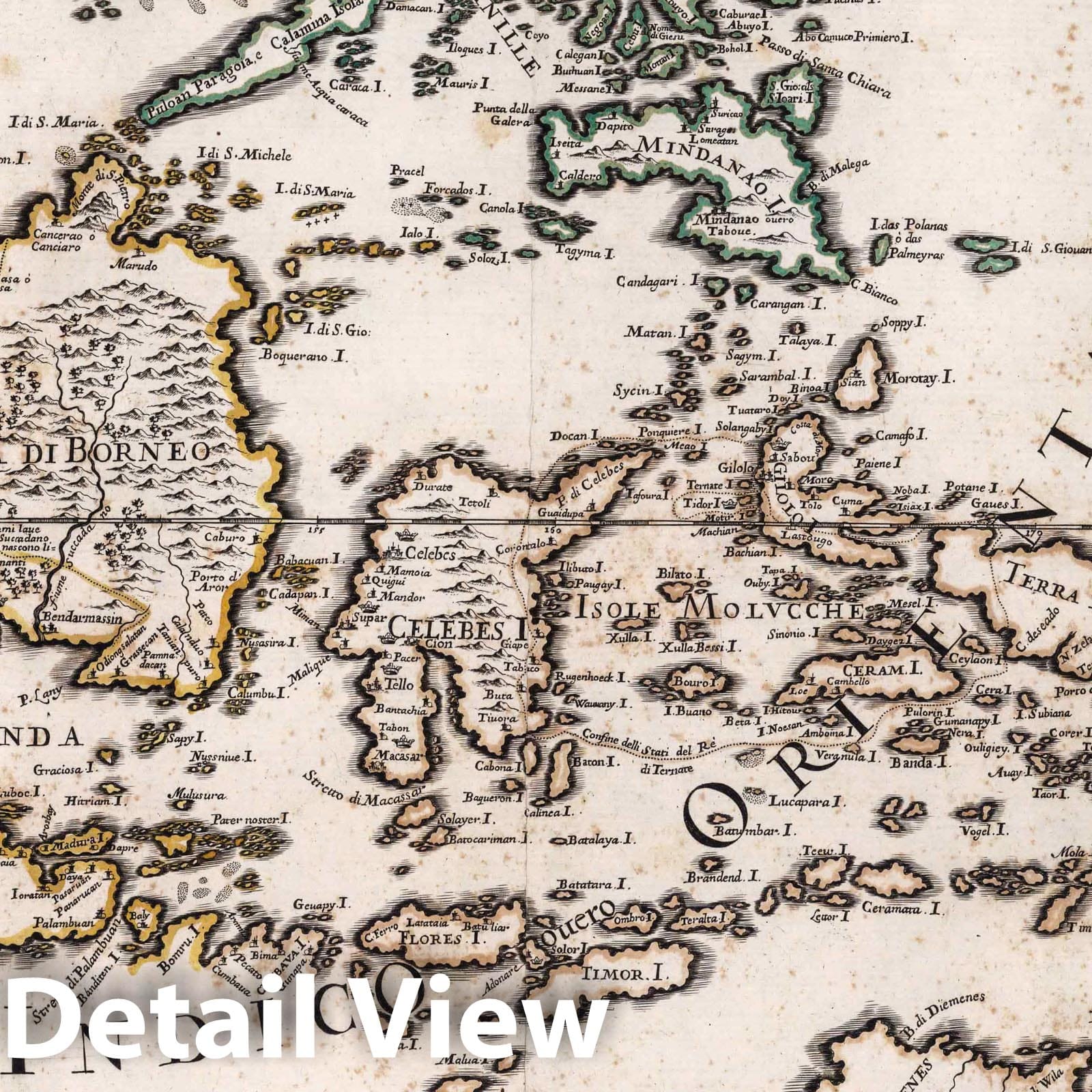 Moluccas, Philippines, and Sunda Islands - Historical Map Print, 1683