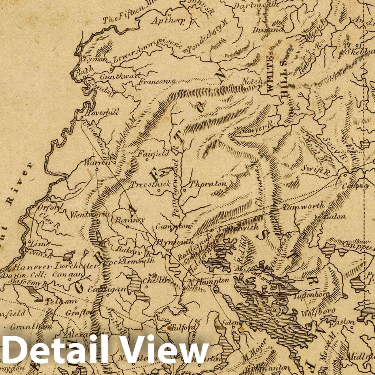 New Hampshire 1812 Historical Map Print
