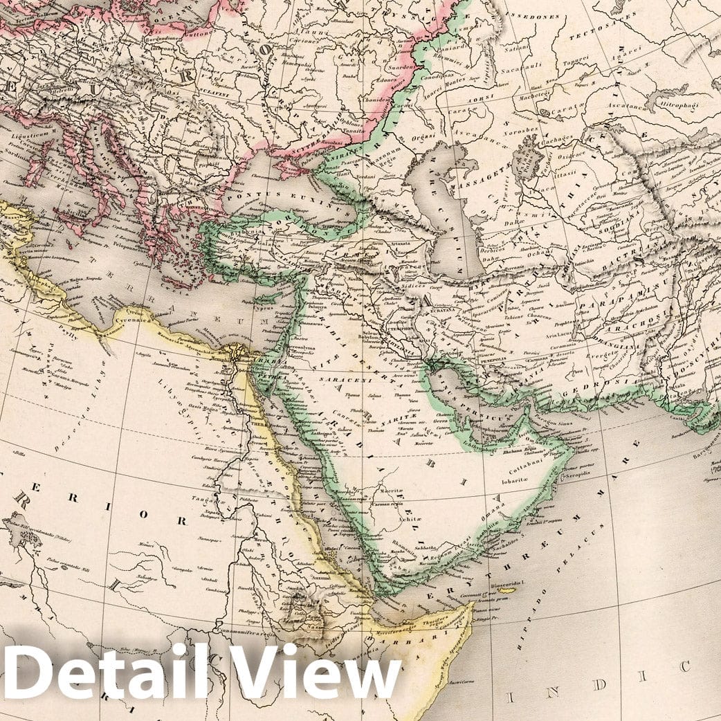 Ancient World, 1865 - Historical Map Print