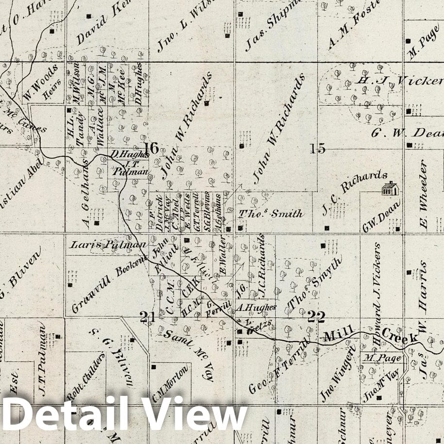 Burton Township, Adams County, Illinois - Property Map, 1872