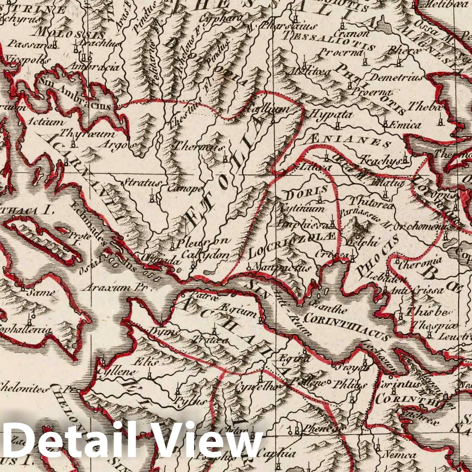 Ancient Greece, 1804 - Historical Map Print