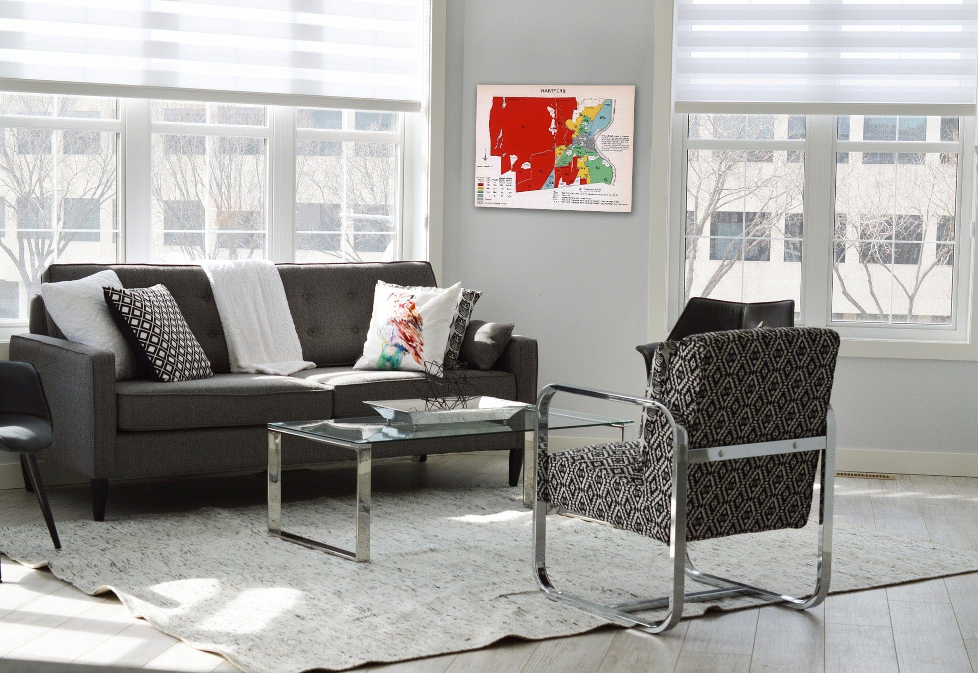 Historic Map : Hartford. 1932 - Vintage Wall Art