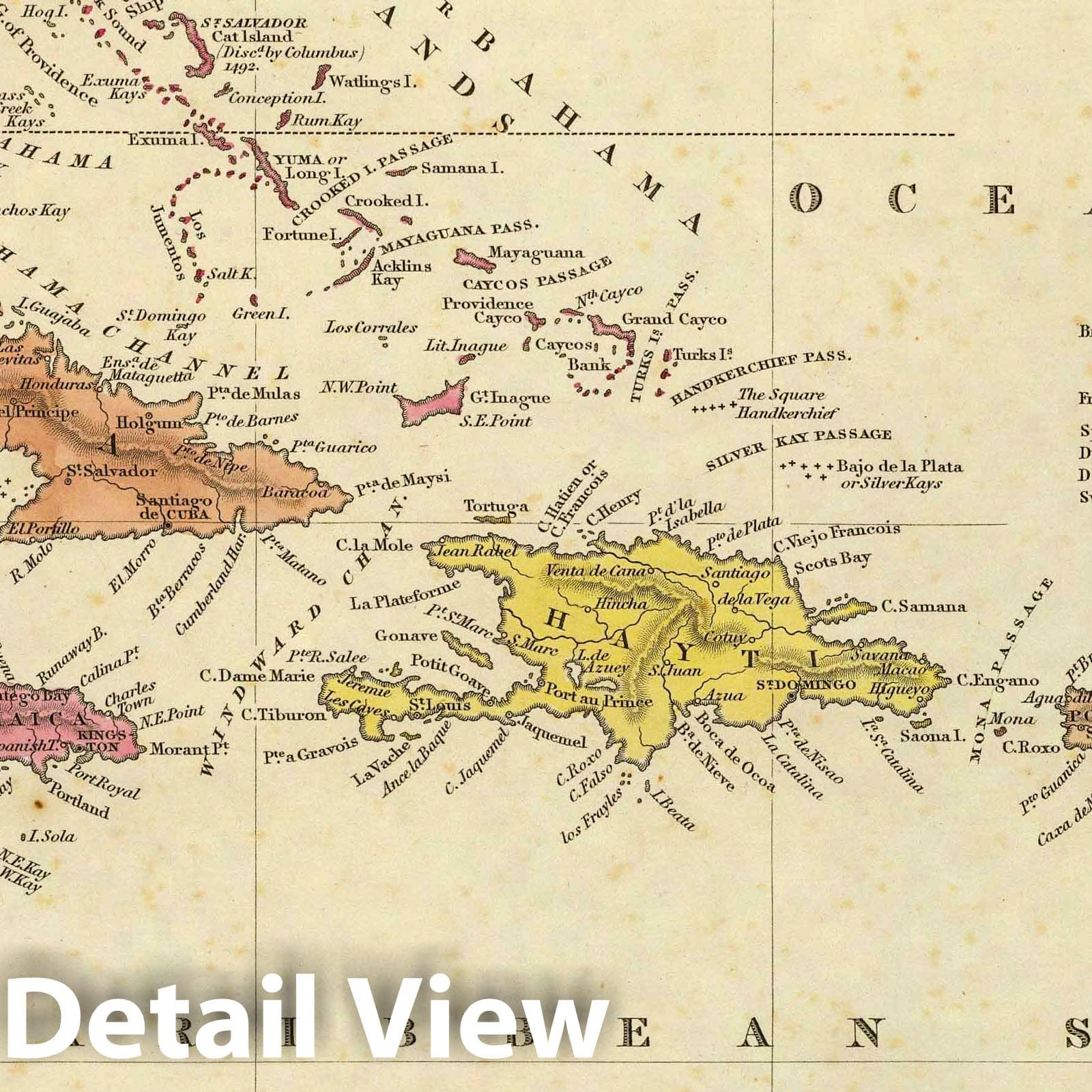 West Indies, 1836 - Historical Map Print from Tanner's Universal Atlas