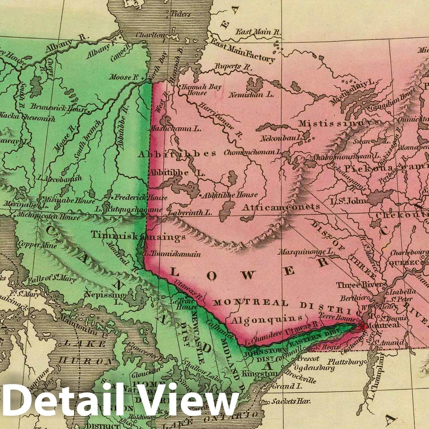 Canada, 1831 - Historical Map Print from Finley's Atlas