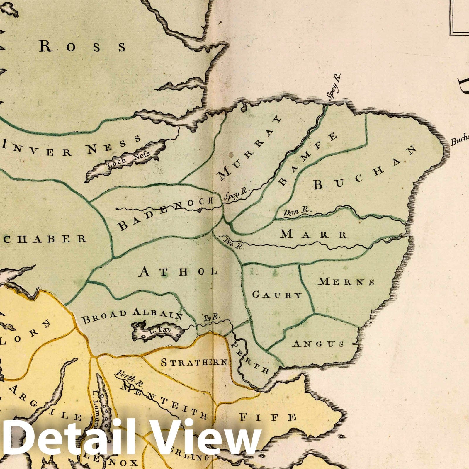 Scotland 1754 - Historical Map Print from Atlas Methodique