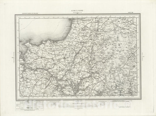 Historic Map : 336 Camelford 1895 - Vintage Wall Art