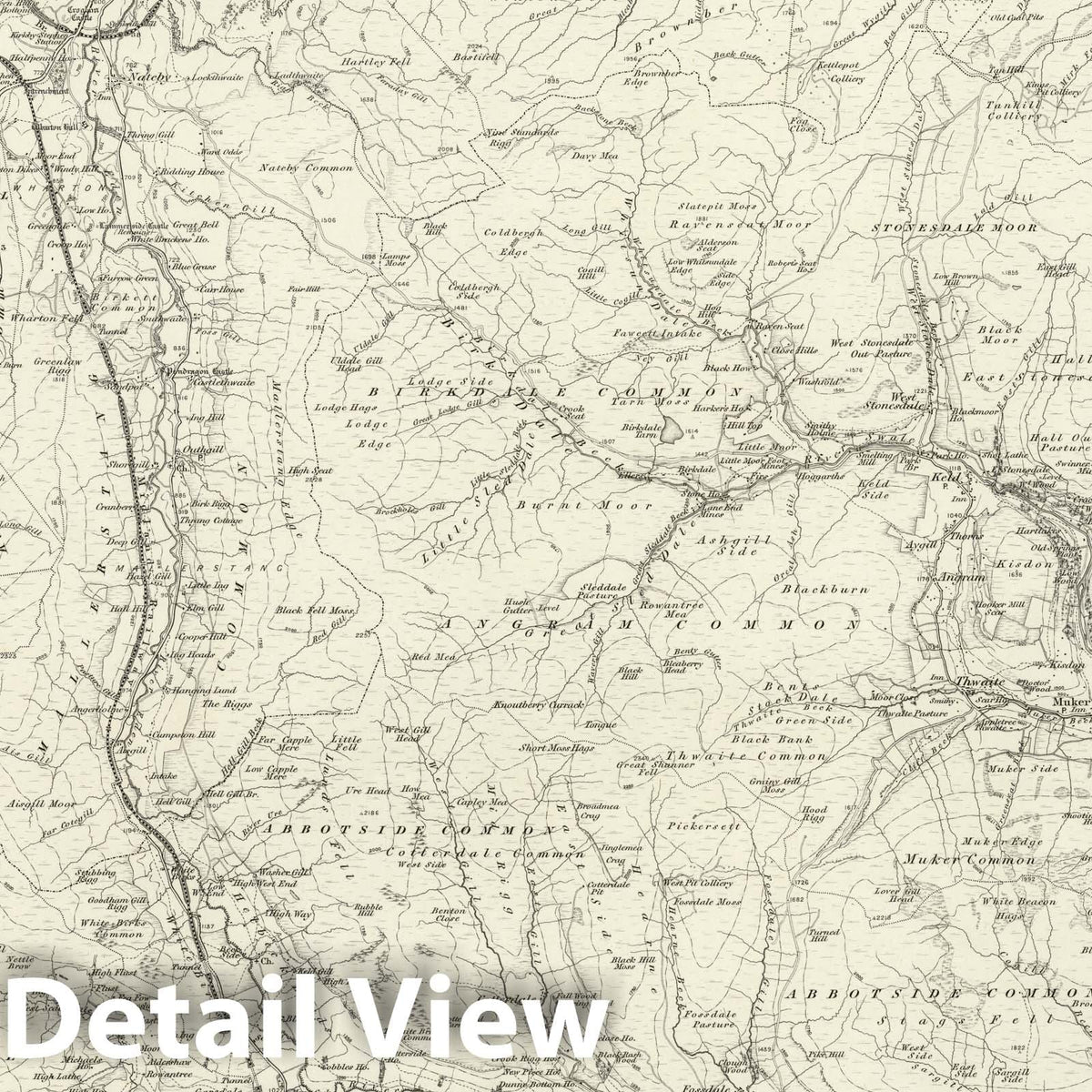 Kirkby Stephen - Survey Map, 1897 - Ordnance Survey Historical Map Print