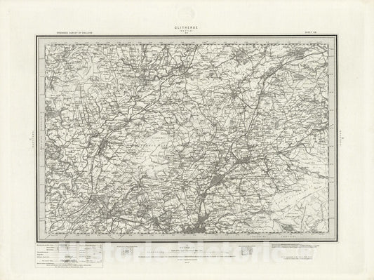 Historic Map : 68 Clitheroe 1898 - Vintage Wall Art