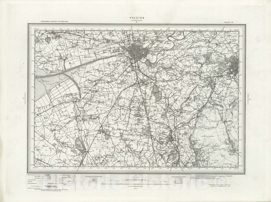Historic Map : 75 Preston 1896 - Vintage Wall Art
