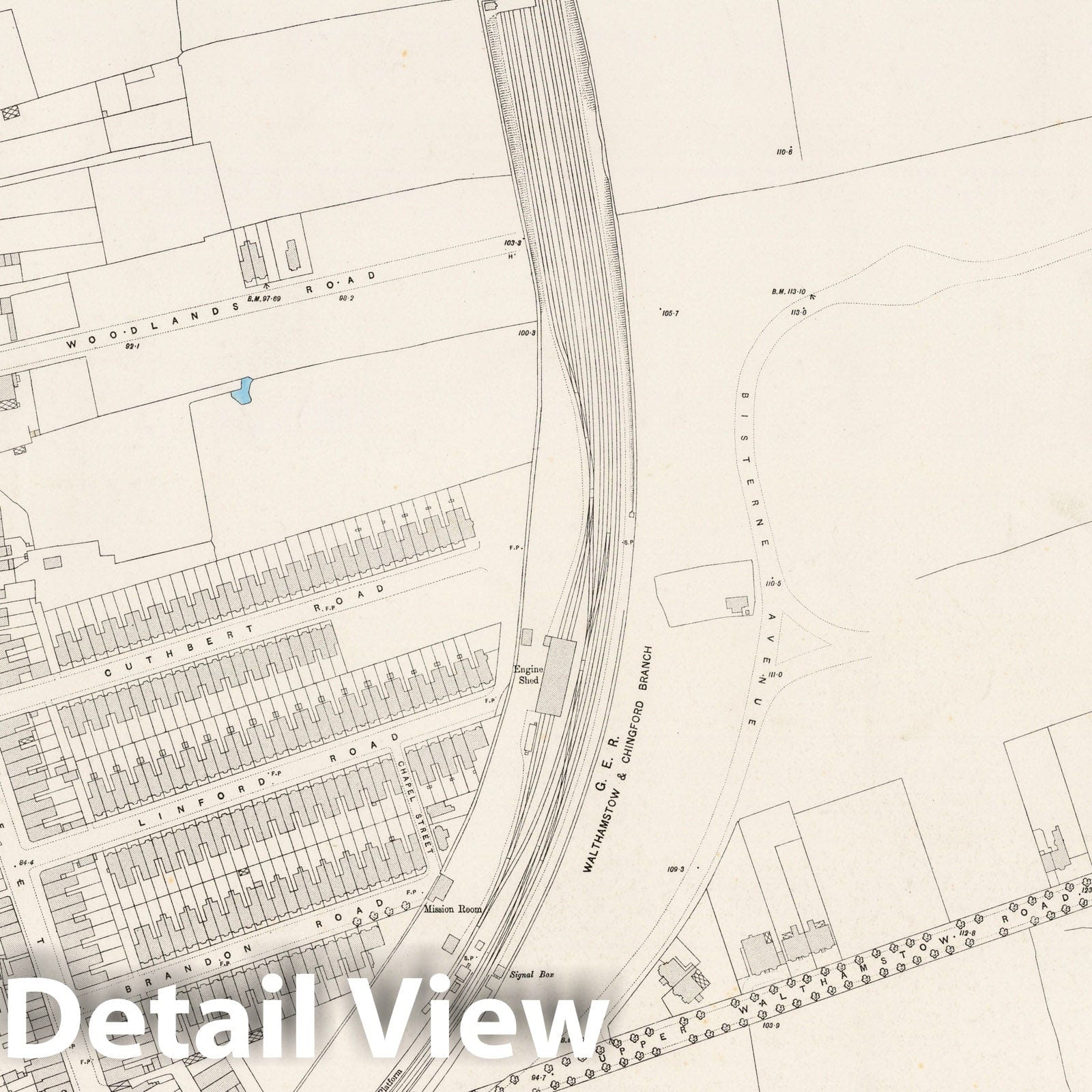 London, Sheet IV.32 - Survey Map, 1895 - Ordnance Survey Historical Print