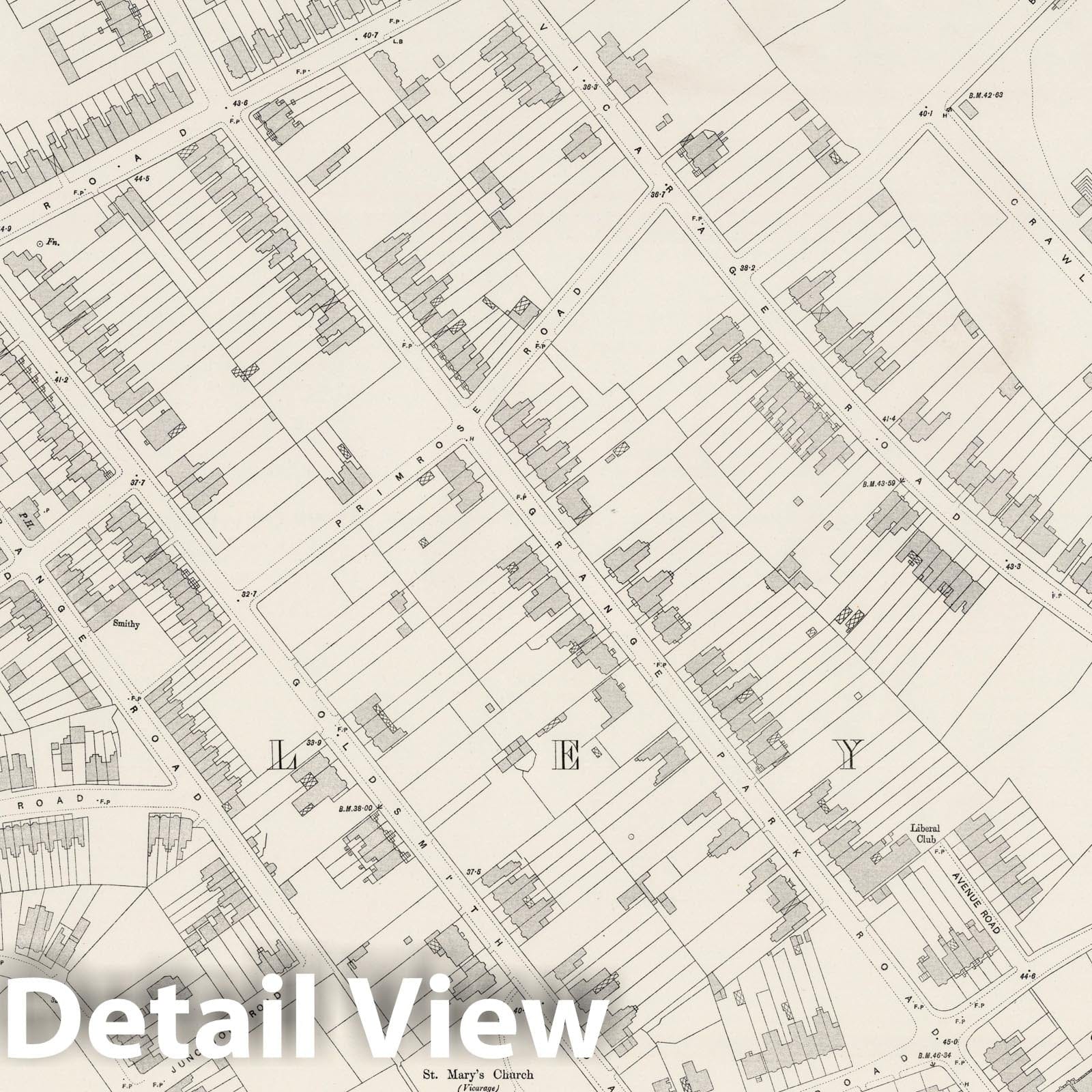 London, Sheet IV.71 - Survey Map, 1895 - Ordnance Survey Historical Print