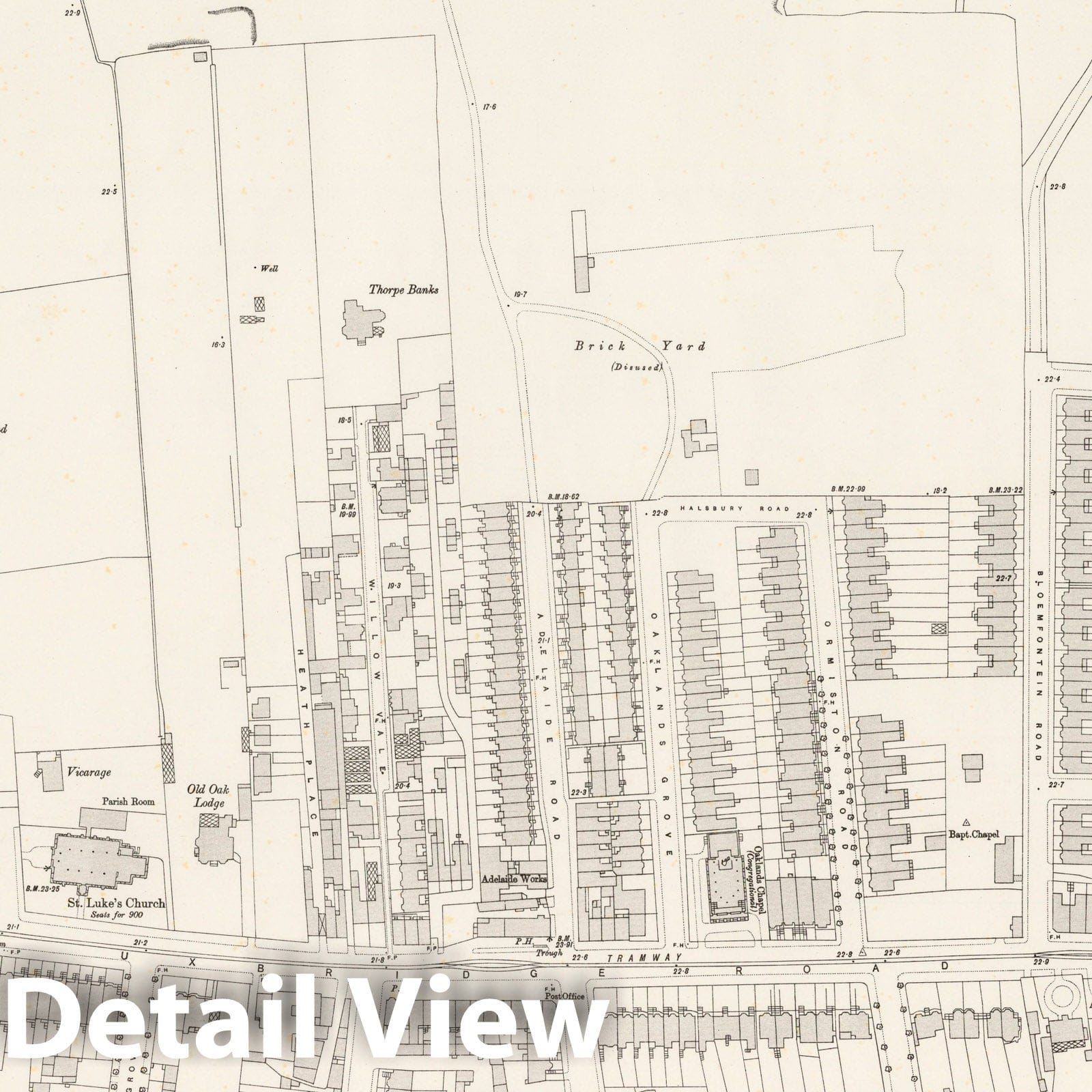 London, Sheet VI.75 - Survey Map, 1894 - Historical Map Print