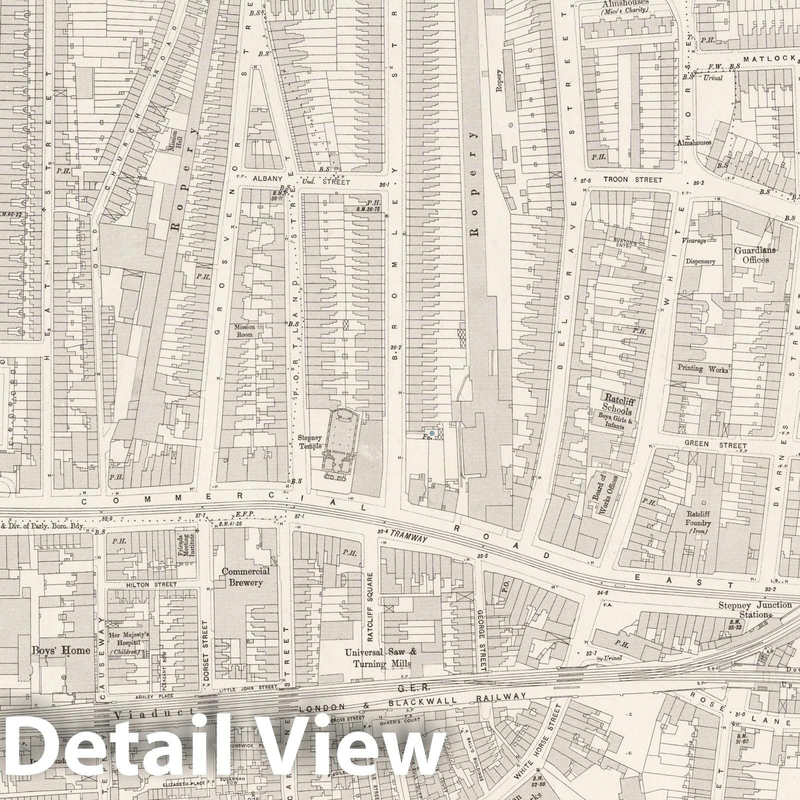 London - Sheet VII.69, 1895 - Ordnance Survey Historical Map Print