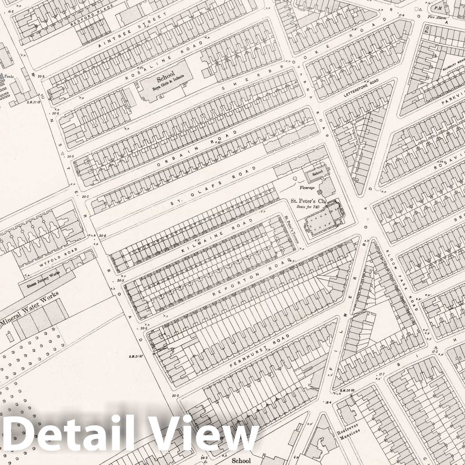 London, England - Sheet X.27, 1895 - Ordnance Survey Map Print