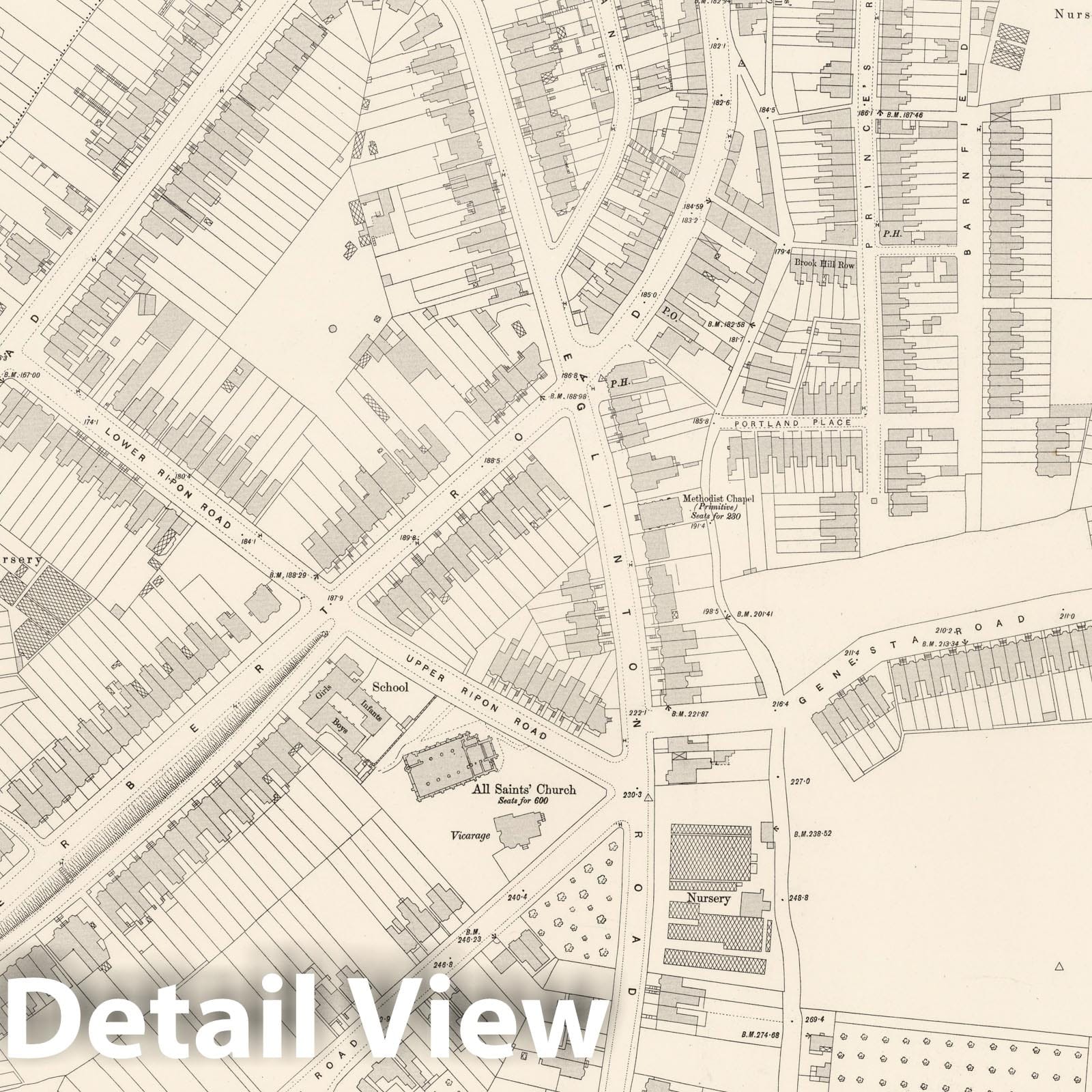 London - Sheet XII.27, 1896 - Ordnance Survey Historical Map Print
