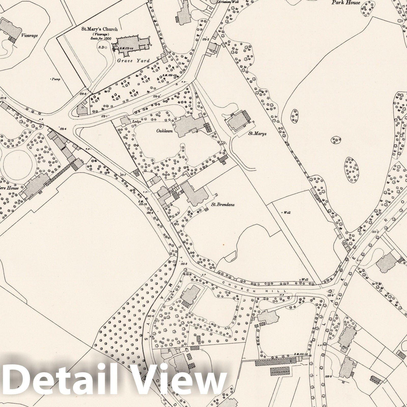London - Sheet XIV.17, 1895 - Ordnance Survey Historical Map Print