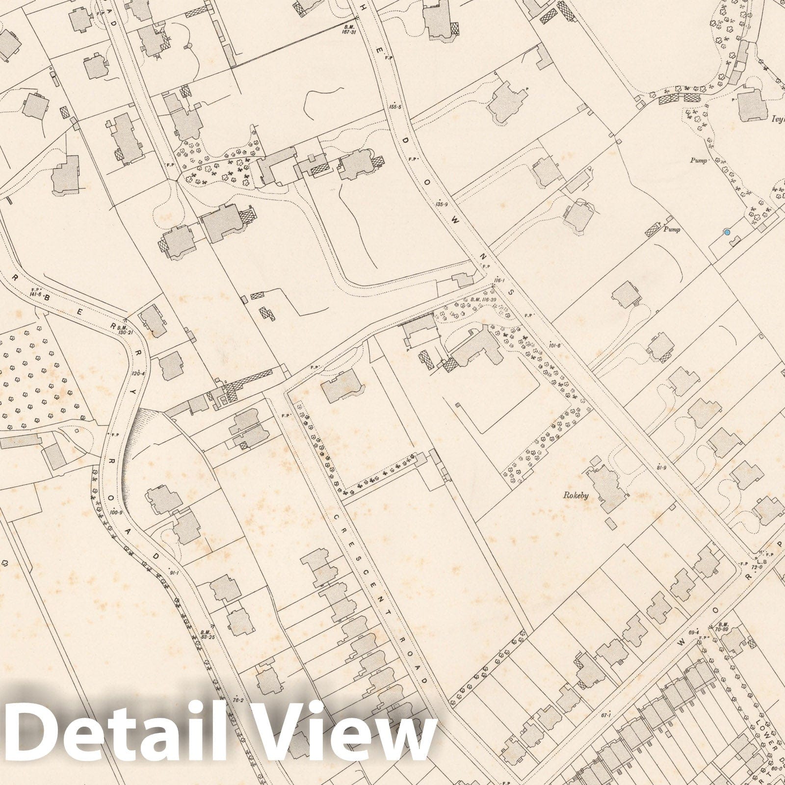 London - Sheet XIV.36, 1895 - Ordnance Survey Historical Map Print