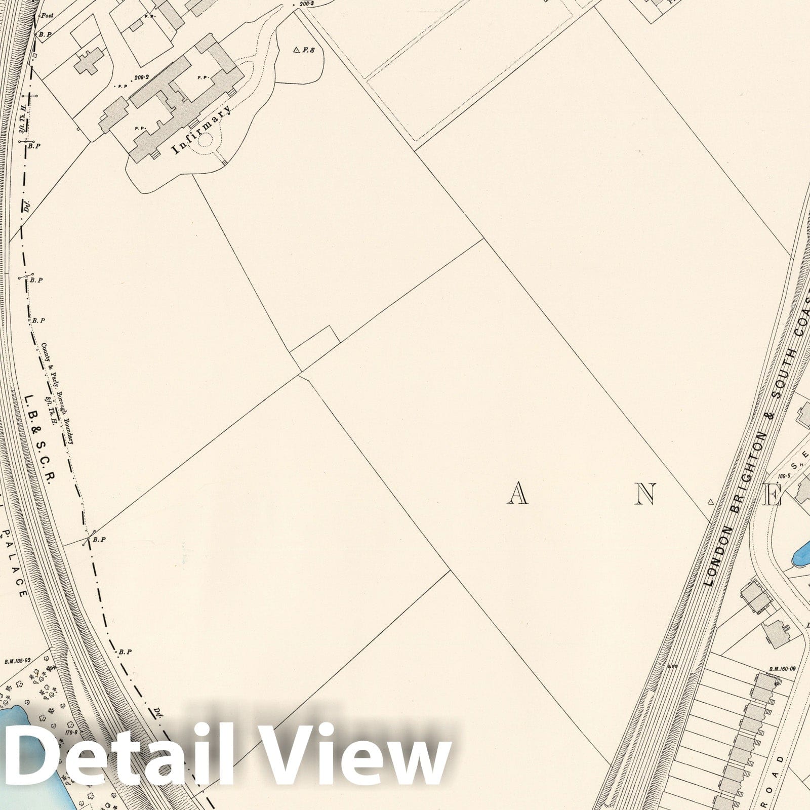 London, England - Sheet XV.47, 1895 - Ordnance Survey Historical Map Print