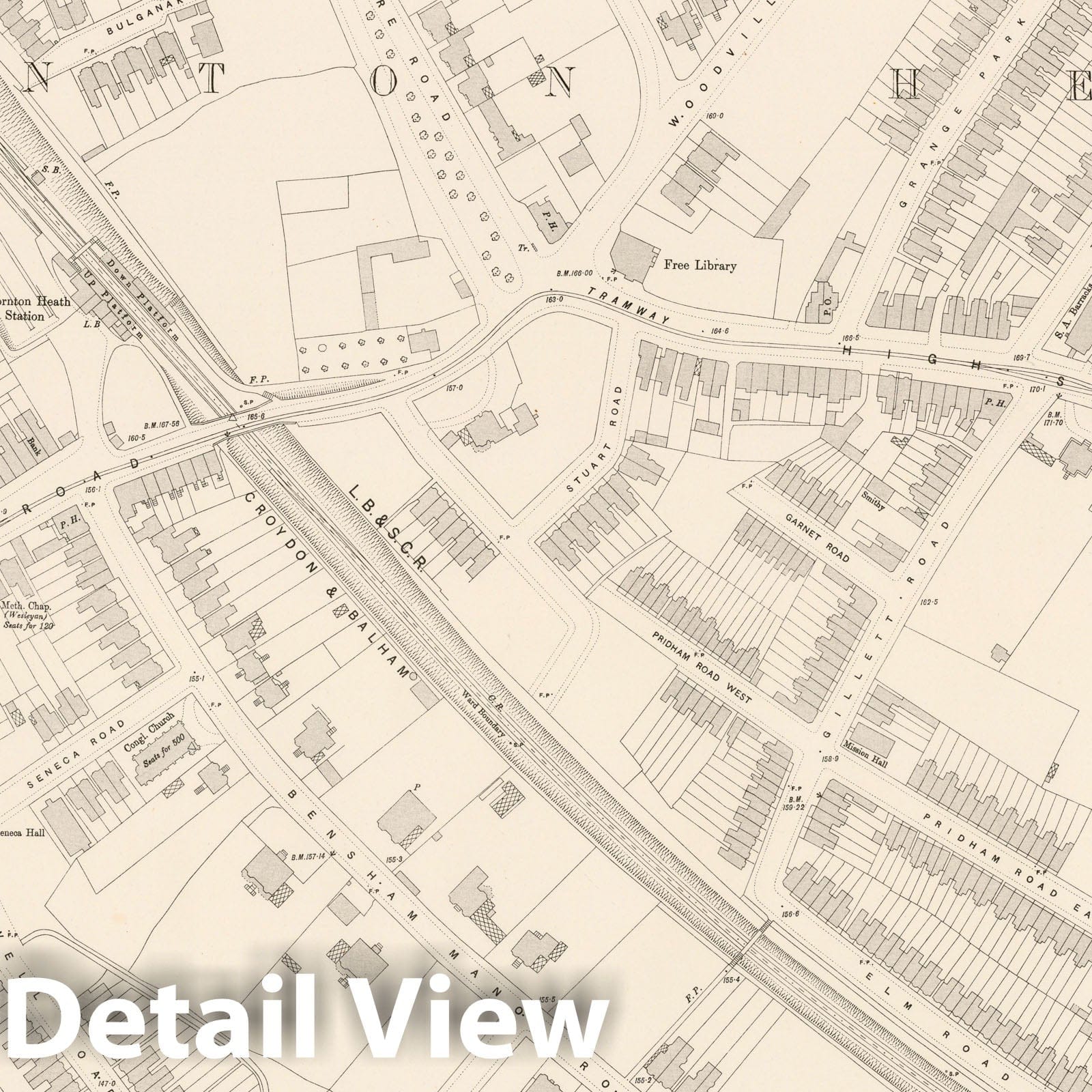 London, England - Sheet XV.65, 1895 - Ordnance Survey Map Print