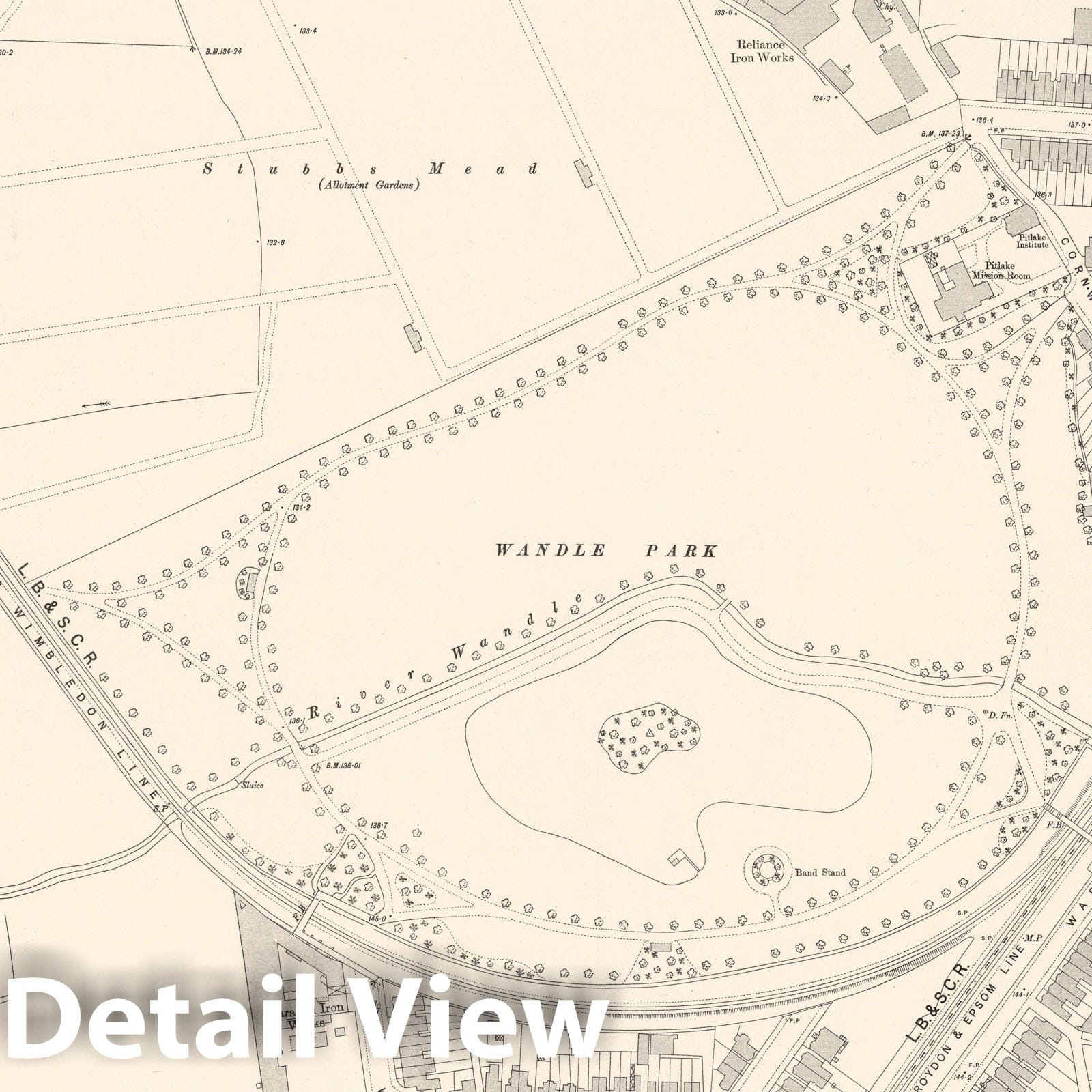 London - Sheet XVII.4, 1896 - Ordnance Survey Historical Map Print