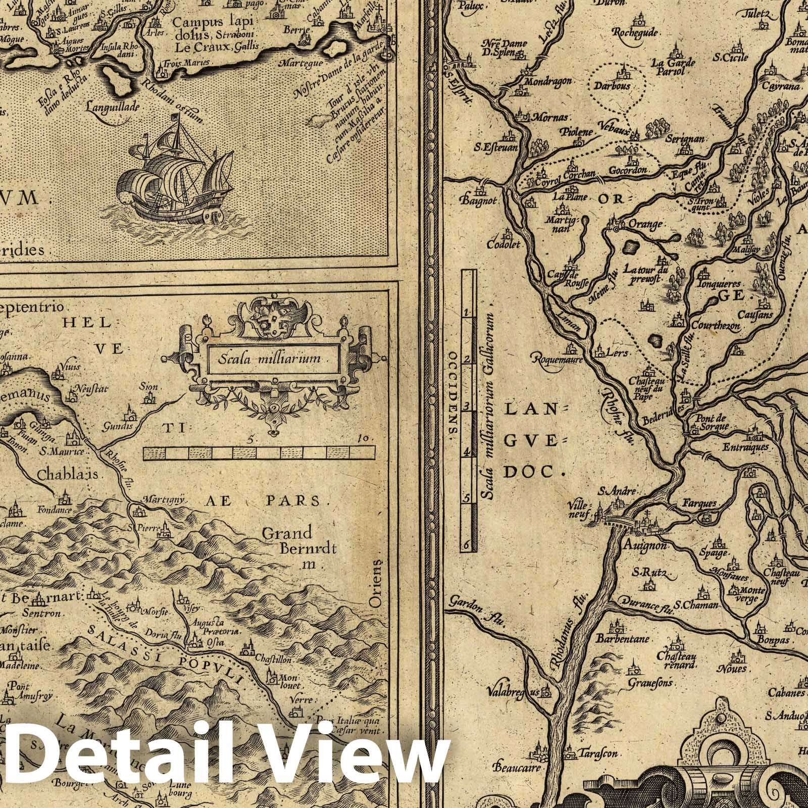 Southern France, Savoy, and Venuxini, 1608 - Historical Map Print