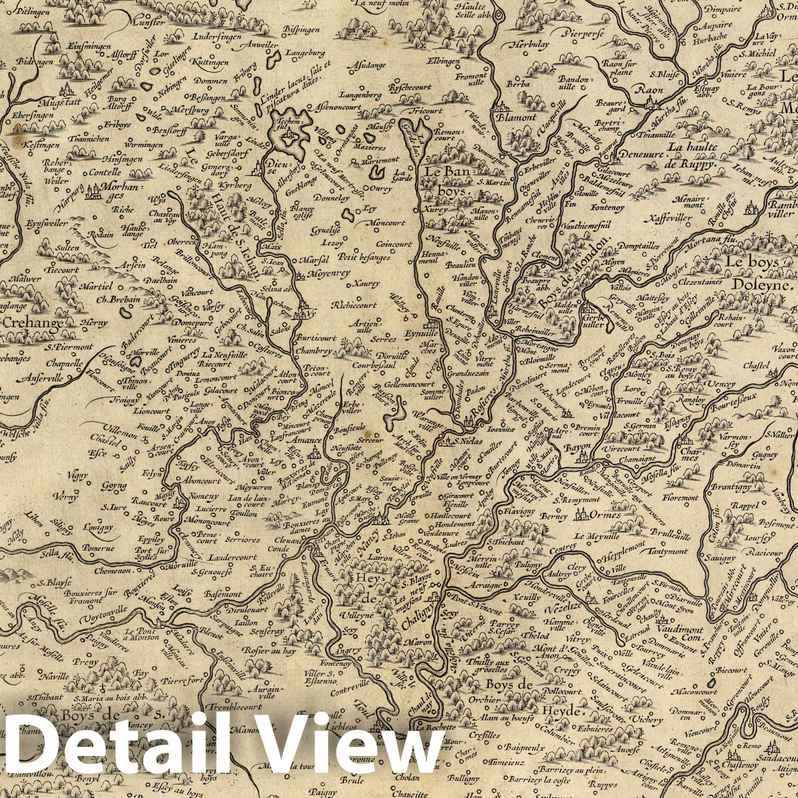 Lorraine, France 1608 Historical Map Print - Ortelius Theatrum Mundi