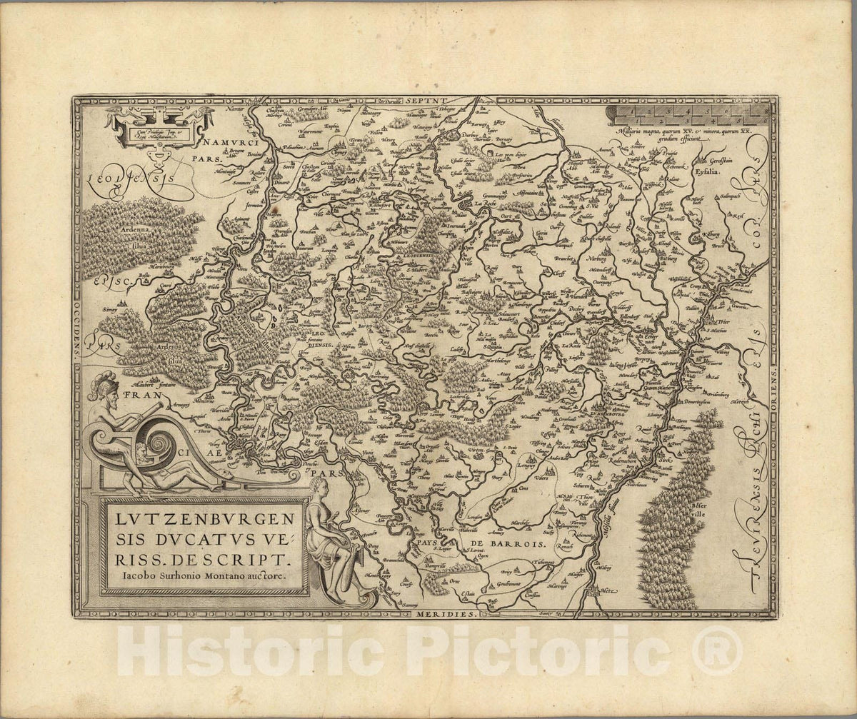Historic Map : World Atlas Map, (42) Lutzembvrgensis. 1608 - Vintage Wall Art