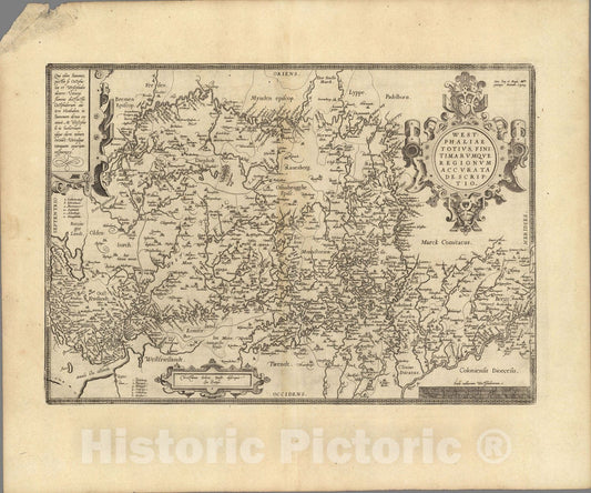 Westphalia, 1579 - Historical Map Print