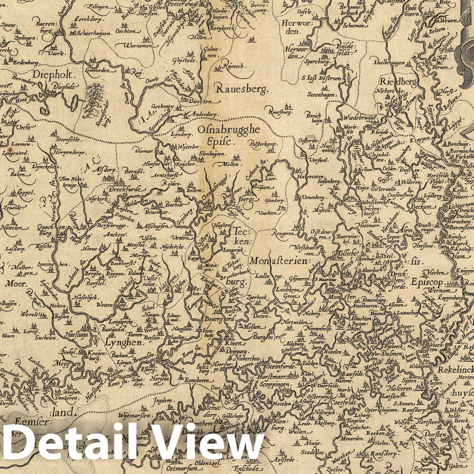 Westphalia, 1579 - Historical Map Print