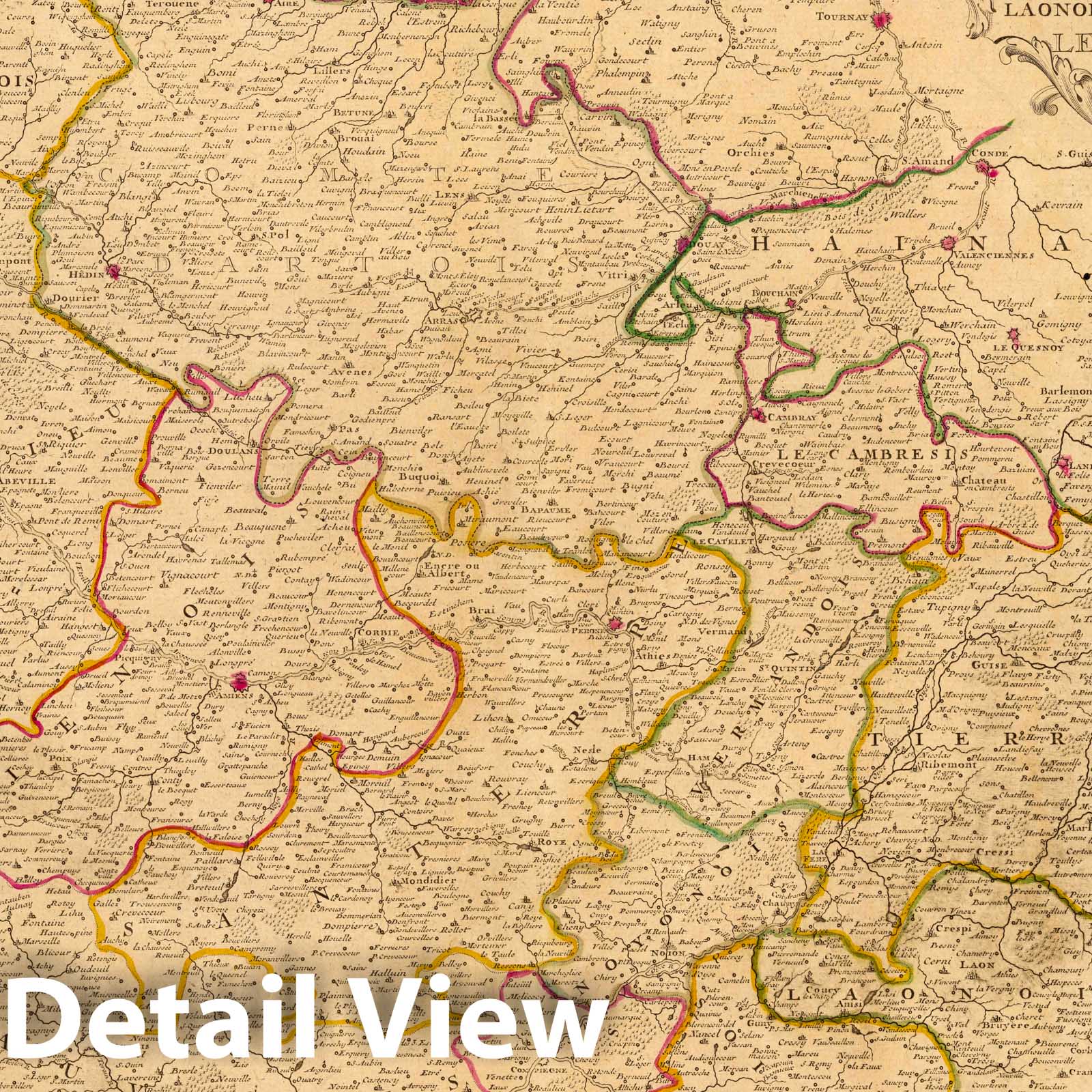 Picardy, France - River Map, 1719 - Historical Map Reproduction