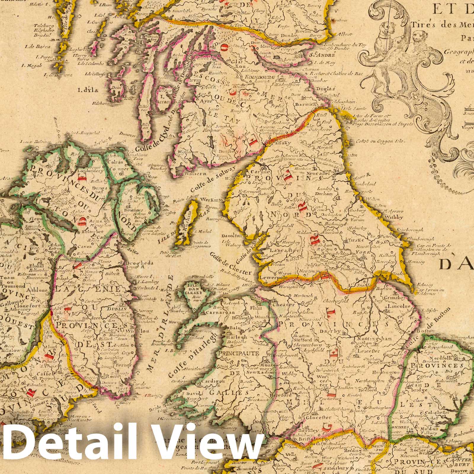 British Isles: England, Scotland, and Ireland - River Map, 1706