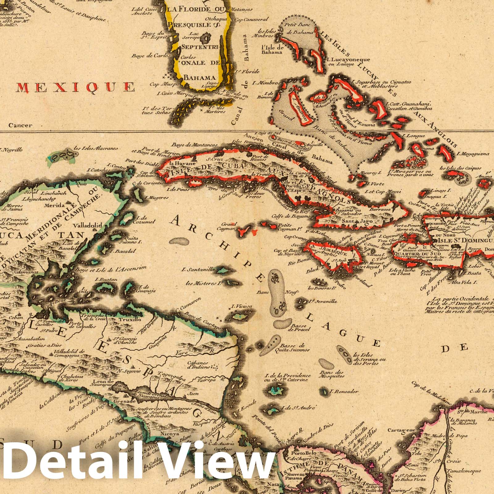 Gulf of Mexico, Florida, Mexico & West Indies - River Map, 1717