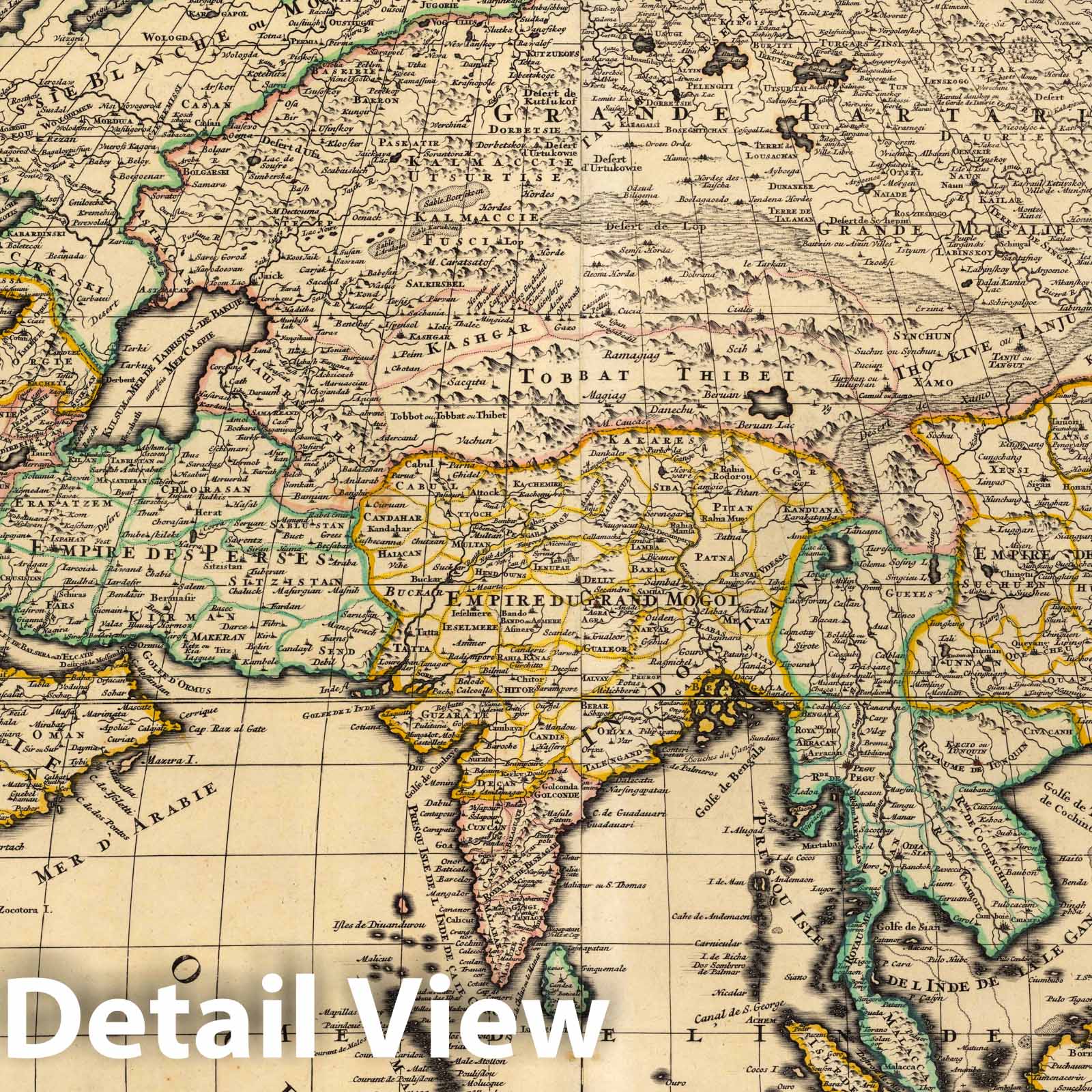 Asia, 1708 - Historical Map Print