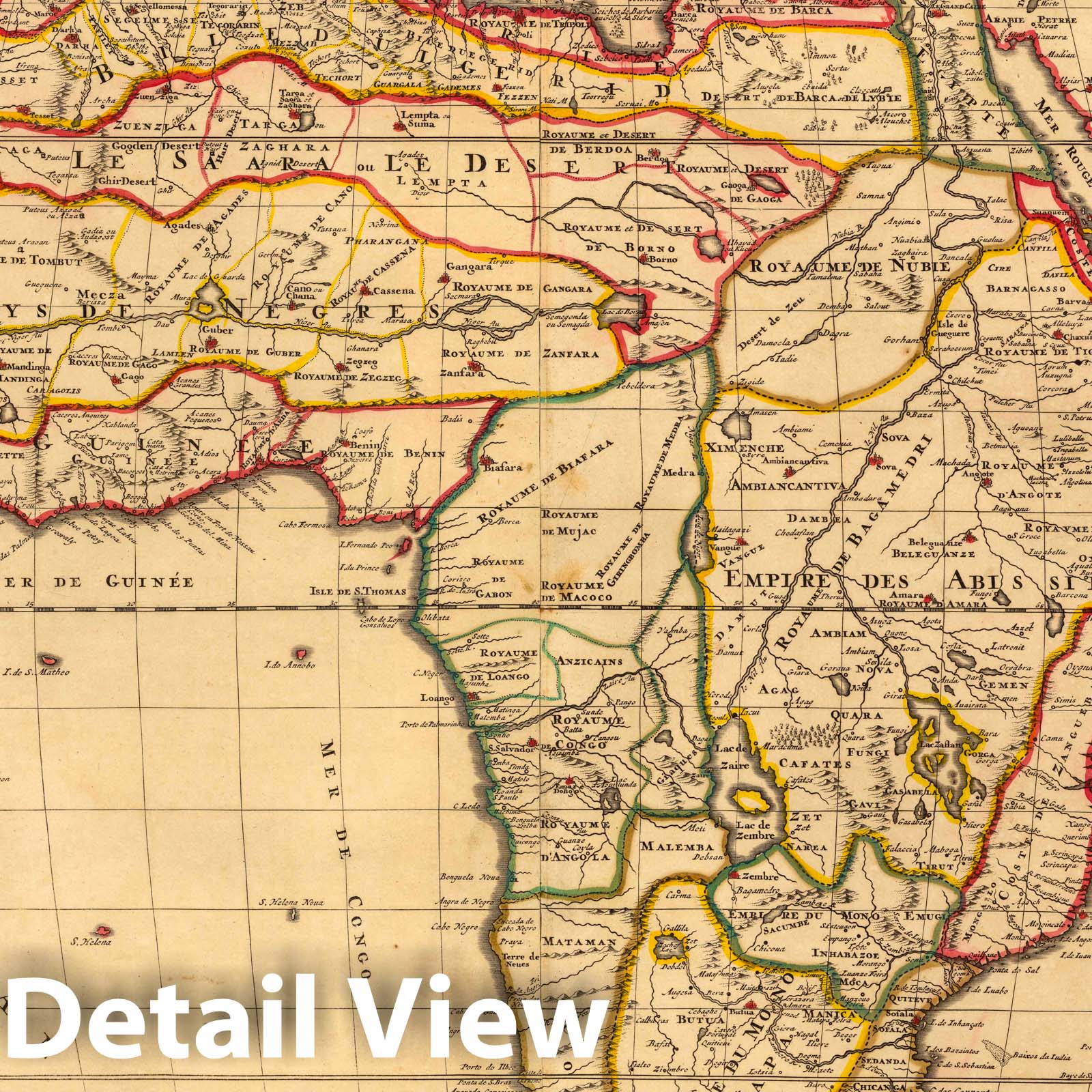 Africa, 1708 - Historical Map Print