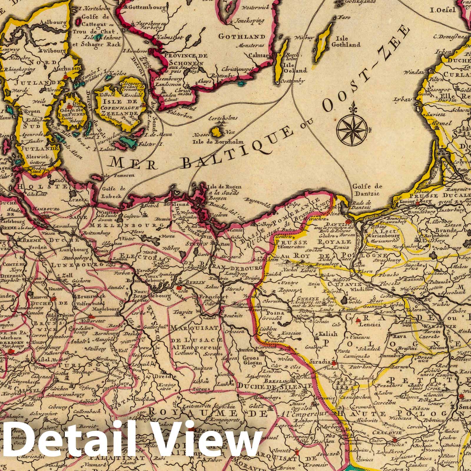 Theater of War: Northern Europe - Military Map, 1708 - Jaillot Atlas Plate