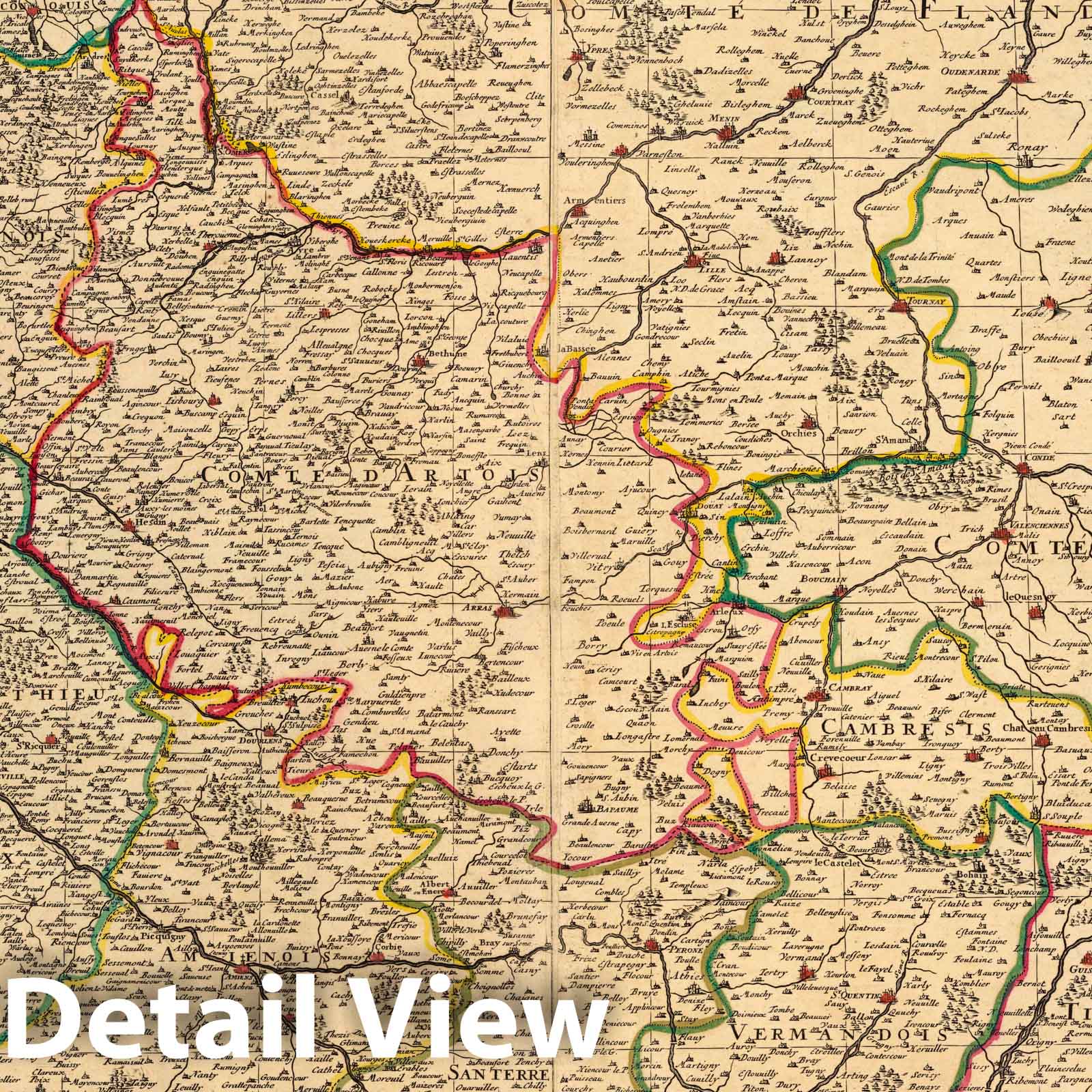 Picardie, France, 1708 - Historical Map Print
