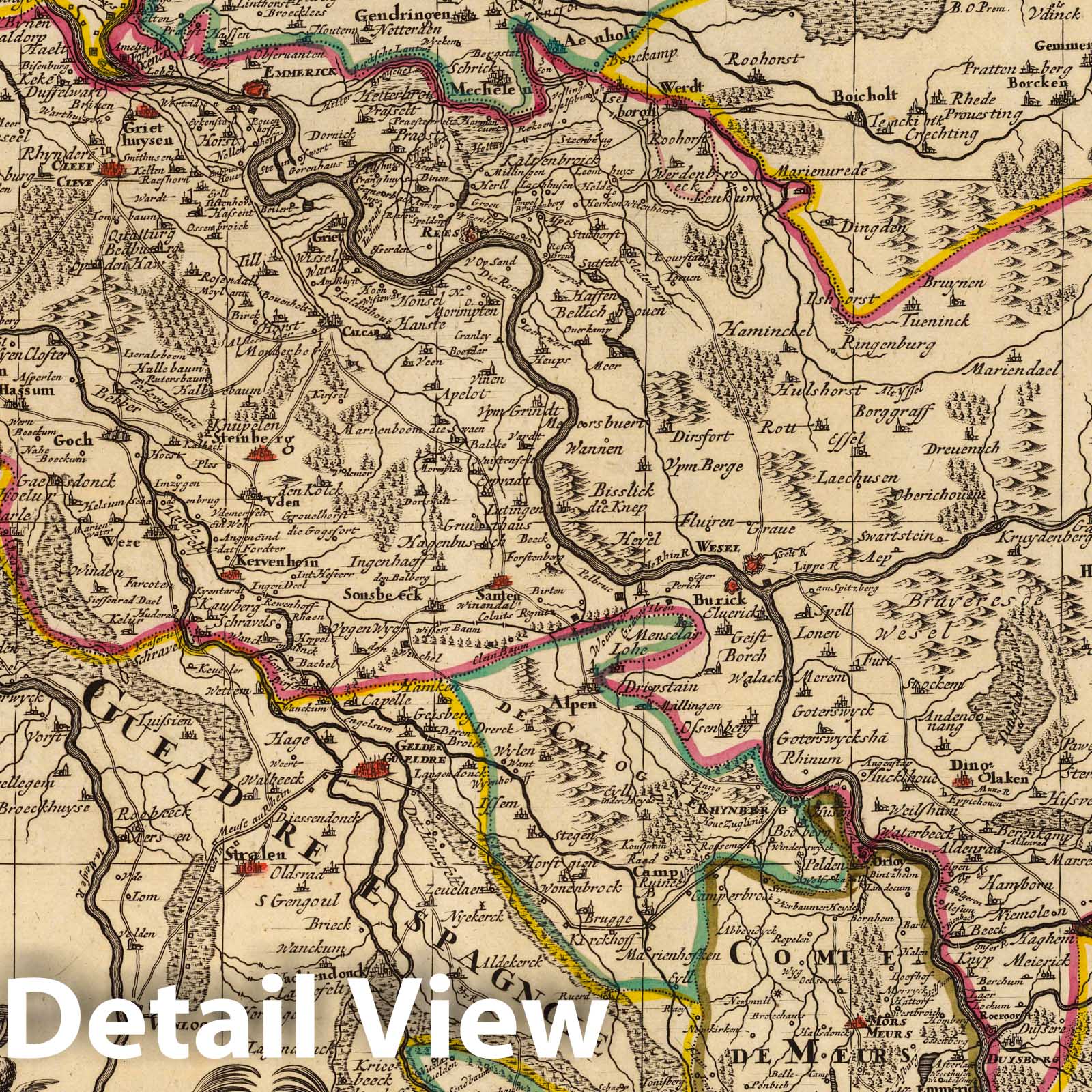 Duchy of Cleves, 1708 - Historical Map Print