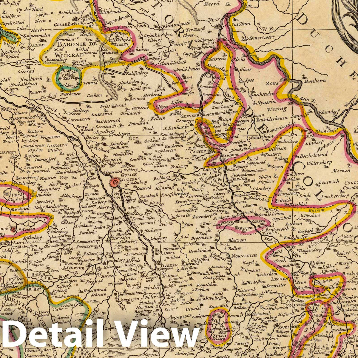 Duchy of Juelich, 1708 - Historical Map Print