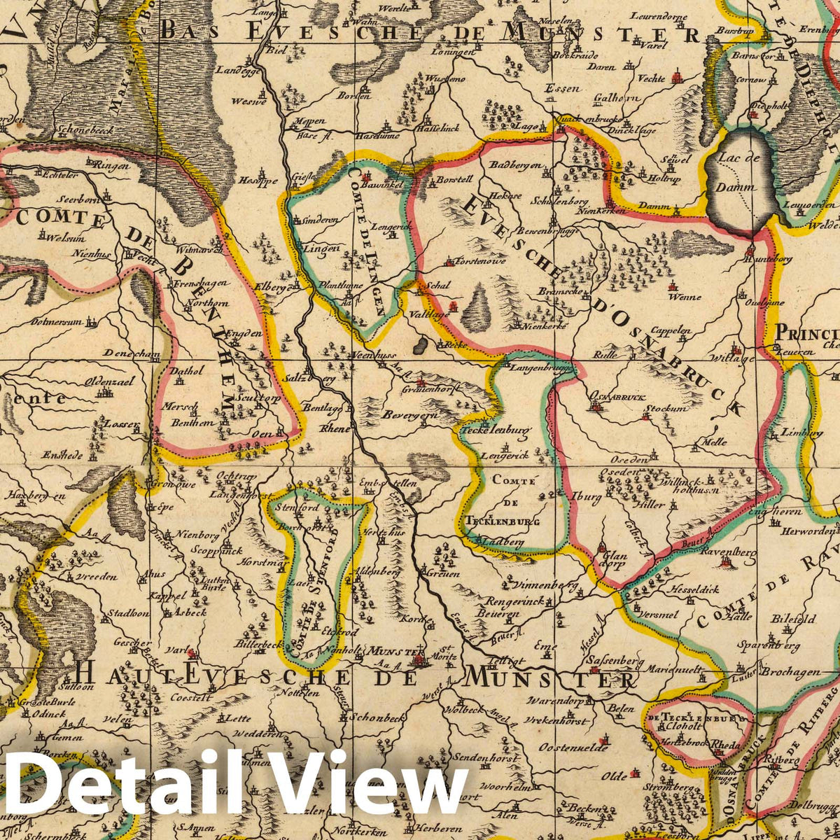 Circle of Westphalia, Germany, 1708 - Historical Map Reproduction