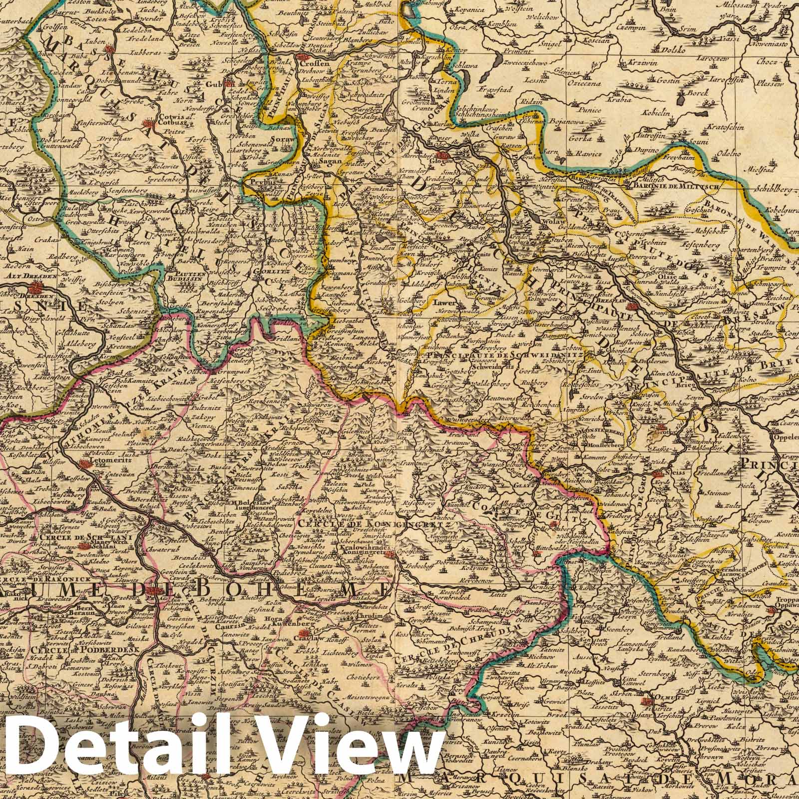Kingdom of Bohemia, 1708 - Historical Map Print