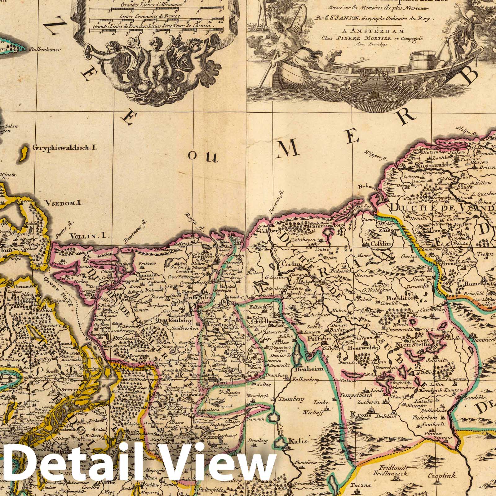 Pomerania, Germany, Poland 1708 - Historical Map Print