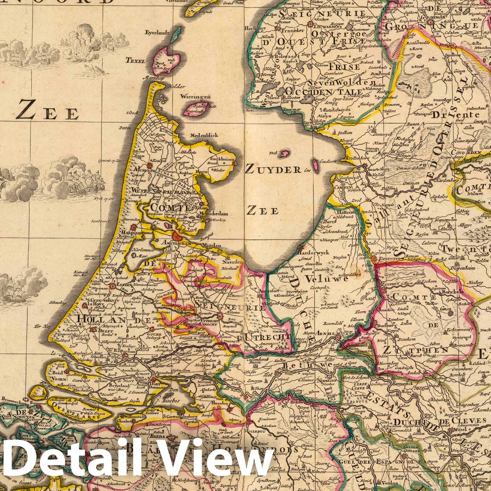 United Provinces of the Netherlands, 1708 - Historical Map Reproduction