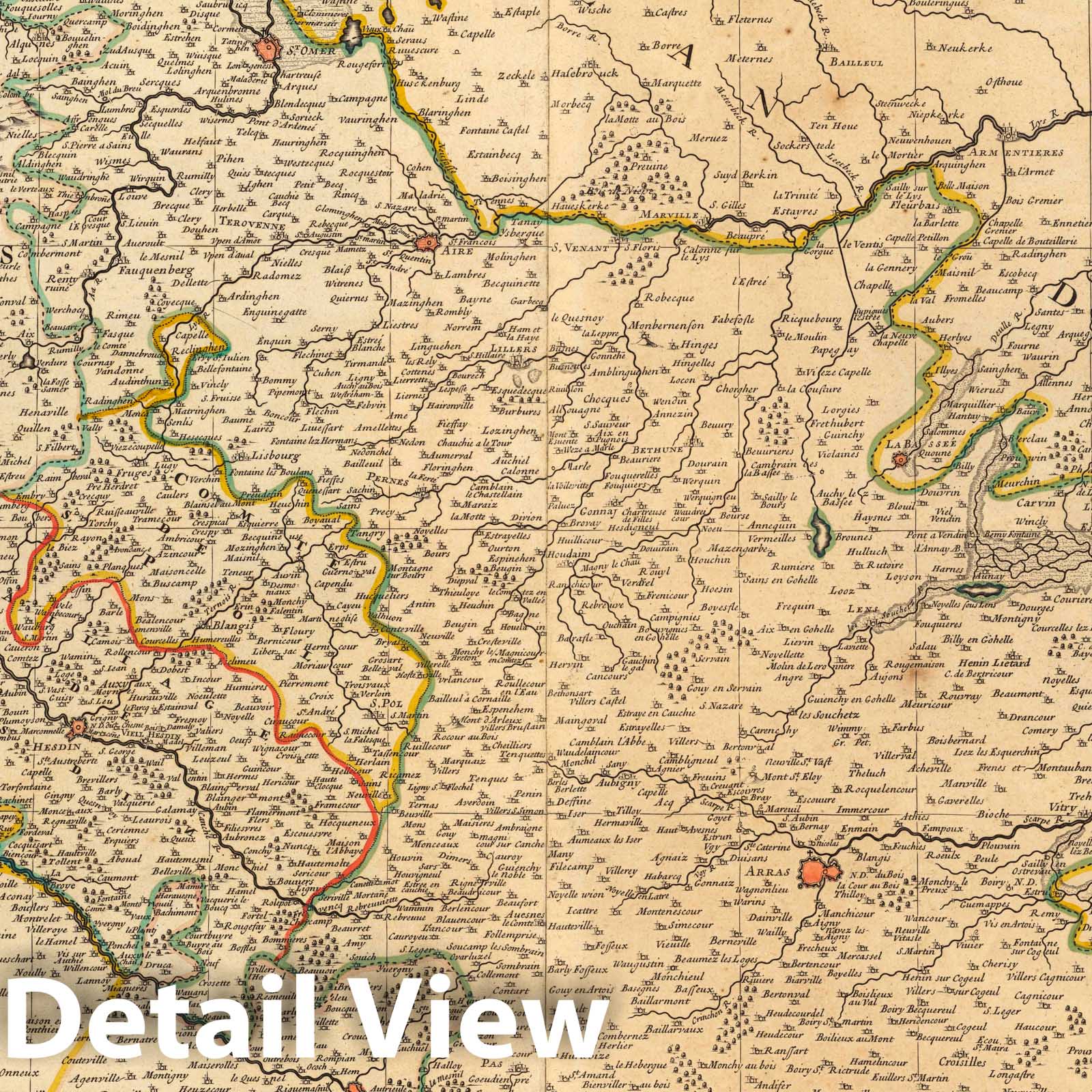Artois, France 1708 Historical Map Print - Atlas Nouveau