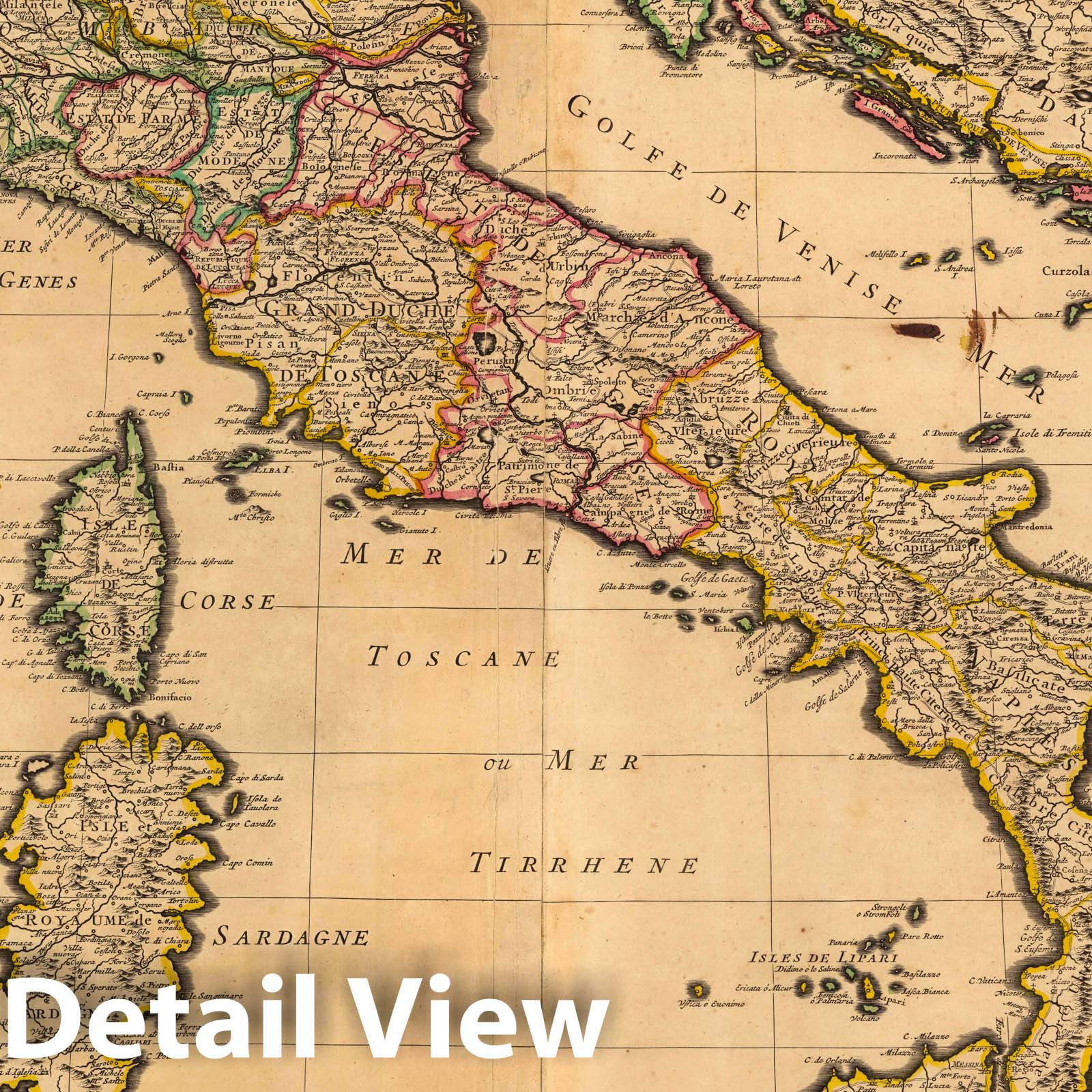 Italy, 1708 - Historical Map Print