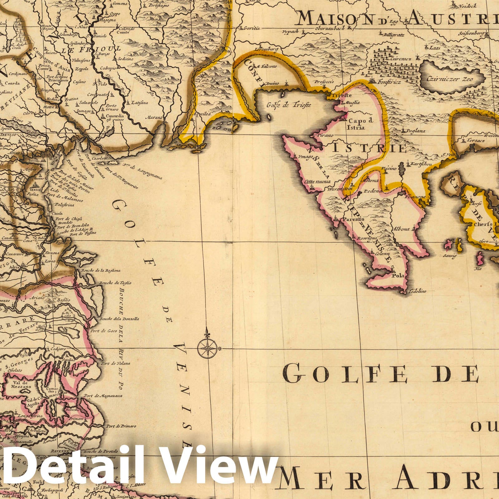Republic of Venice, 1708 - Historical Map Print