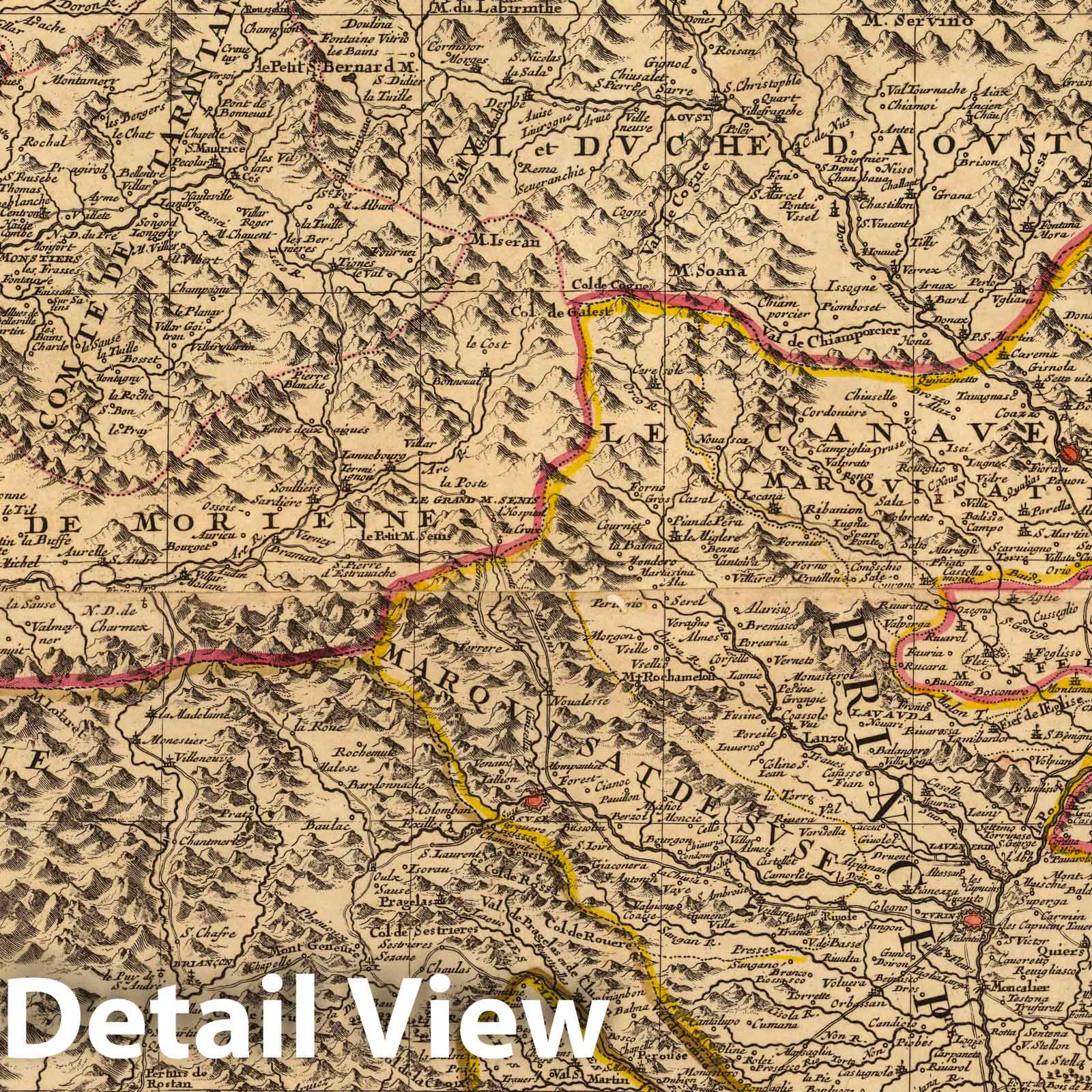 Savoy and Piedmont, 1708 - Historical Map Print