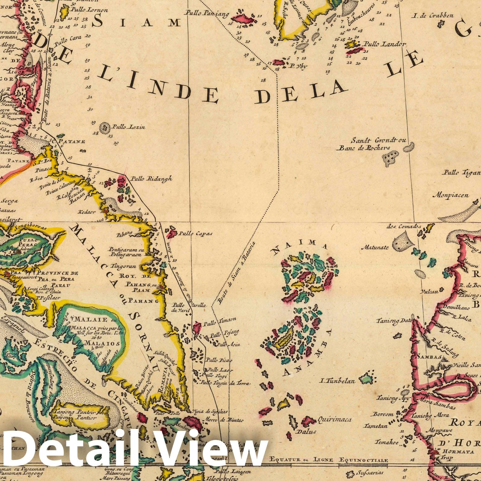Southeast Asia, 1708 - Historical Map Print from Atlas Nouveau