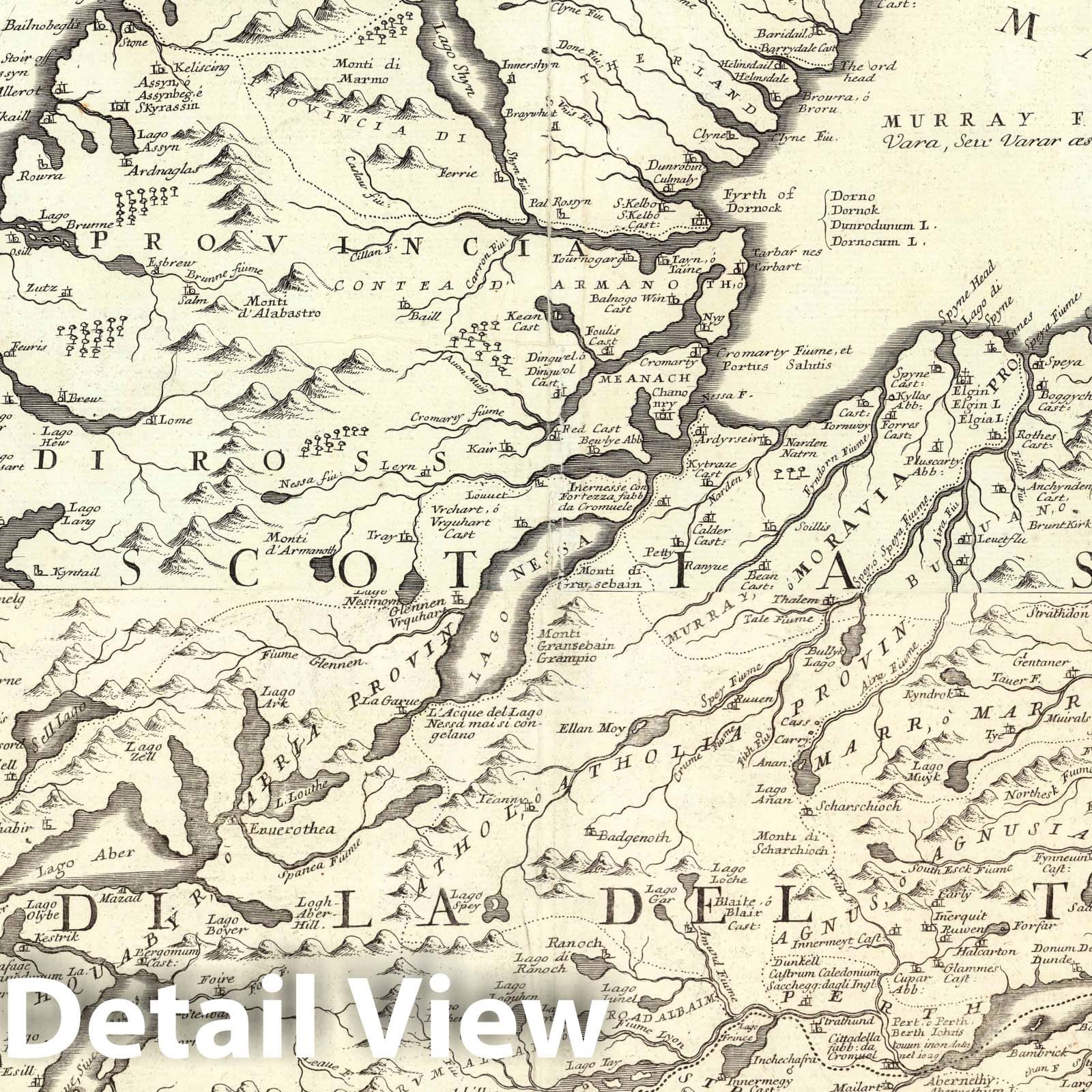 Scotland: Southern and Northern Parts - 1697 Survey Map Print