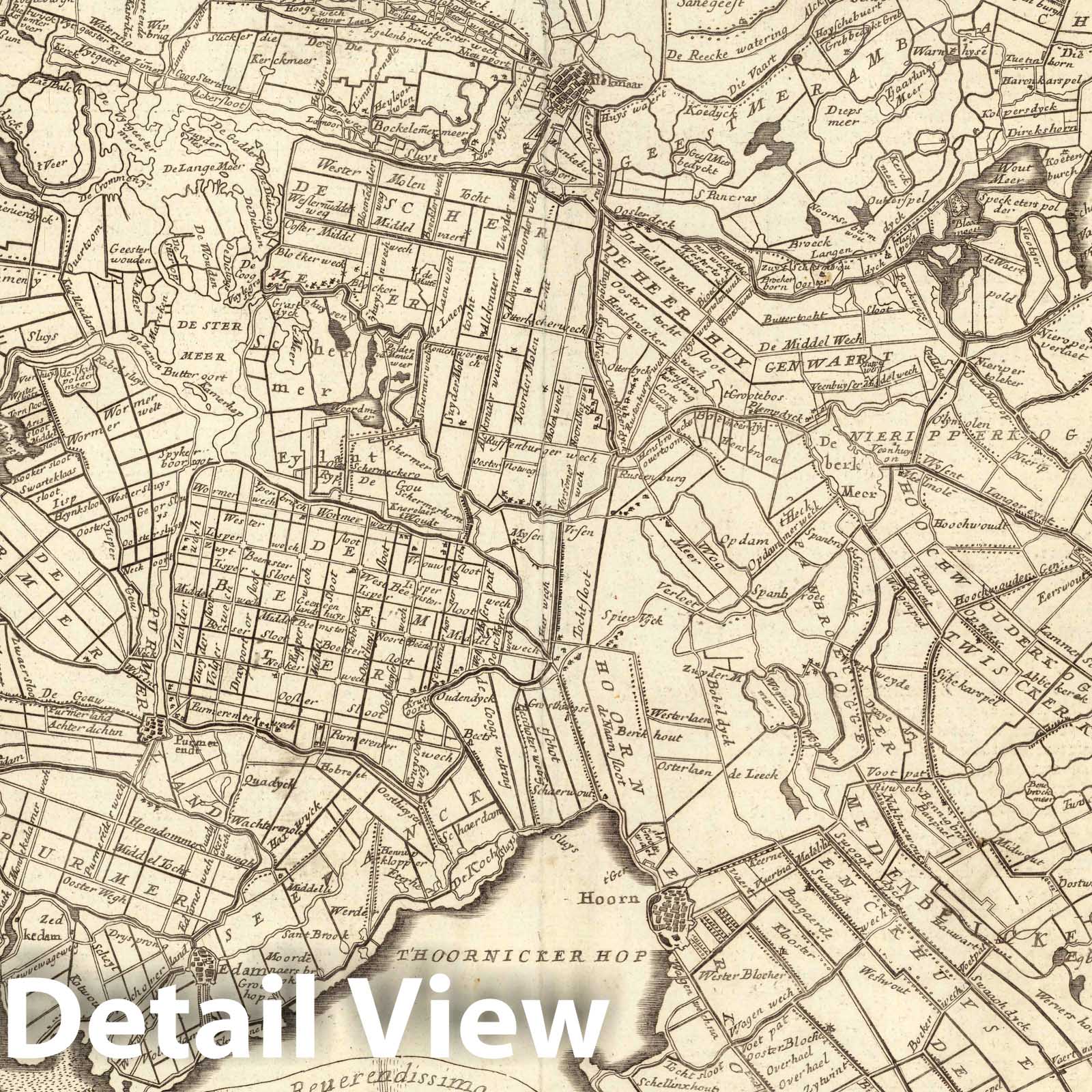 Northern Holland - West Friesland and North Quarter, 1697 - Coronelli Historical Map